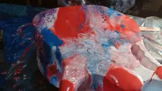 DIY Guitar Build | Acrylic Paint Pour on Guitar Body 🎸