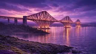 Evening light near the Forth Bridge | Calm Scottish Ambience | Landmarks of Scotland