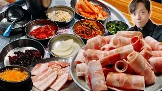 [🇰🇷]Frozen Pork Belly! That&rsquo;s an interesting taste~🧊| Korean Retro Food | Vlog