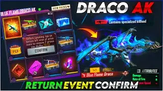 DRACO AK RETURN IN INDIAN SERVER CONFIRM DATE | NEW EVO GUN SKIN IN | BLUE FLAME DRACO AK RETURN