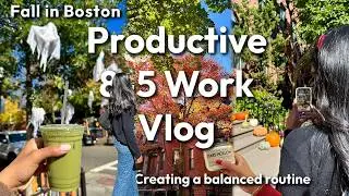 Productive Day in My Life | 8-5 Work From Home & Fall Vlog