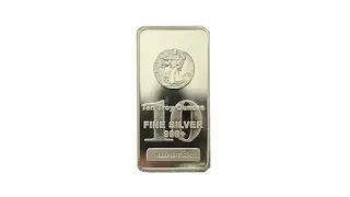 10 oz. .999 Silver Bar with Walking Liberty Design