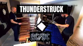 THUNDERSTRUCK (WOOD-METAL COVER!! ac/dc marimba, drums, blue vibraphone)
