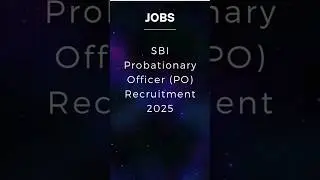SBI PO Recruitment 2025 🔥 | 541 Vacancies | ₹20 LPA CTC | Apply Online Now!