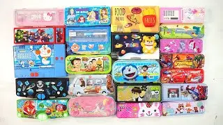 unicorn stationery collection 😘 geometry,doreamon,pencil box,hello kitty,sharpener,unicorn girl