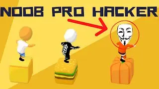 Games Mobile Android | (CUBE SURFER) | NOOB vs PRO vs HACKER