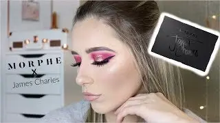 JAMES CHARLES X MORPHE PINK GLAM EYESHADOW TUTORIAL | Ellie Victoria