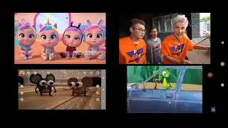 Край Бебис Vs А4 Бункер Vs Talking Bro Mouses Vs КУЗЯ - 4 VIDEO HD SCREEN 