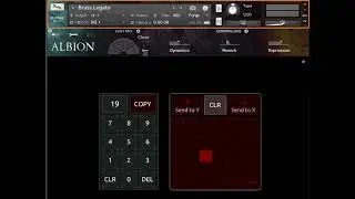 TouchOSC. Numpad sends two Midi CCs to a XY control (Reaper + Kontakt + Touchosc).