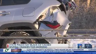 ISP responding to multiple I-70 crashes due to black ice