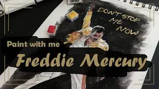 C&oacute;mo Pintar a Freddie Mercury | Queen Fanart | Freddie Mercury Speed Painting | Paint with Me Queen