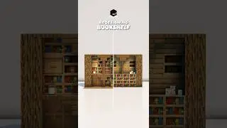 Redesigning bookshelf in Minecraft #minecraft #reimiho #minecraftbuilding #minecraftdesign #mcbuilds