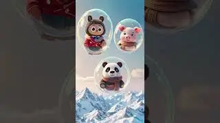 Magical Bubbles in the Snow | Cute 3D Kids Song 2025  #bubbles #bubblegun  #3danimation