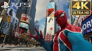 Marvel's Spider-Man Remastered PS5 - Spider-UK Suit Free Roam Gameplay (4K HDR 60fps)
