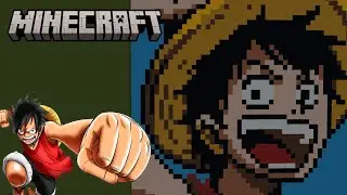 Minecraft - Monkey D. Luffy Pixel Art Tutorial One Piece