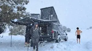 Winter Overlanding in the Eastern Sierras | Snow Camping & Hot Springs
