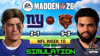 GIANTS vs BEARS | NFL WEEK 10 | MADDEN 26 PREDICTIONS