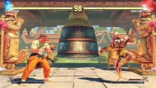 Mr. Karate Dan vs Yoga Dhalsim (Hardest AI) - STREET FIGHTER V