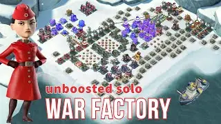 today&rsquo;s WAR FACTORY unboosted SOLO - GEARHEART - BOOM BEACH gameplay/attack strategy/tips