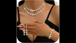 HUASAI Rhinestone Wedding Set Review - Pros & Cons - Silver Wedding Jewelry Sets