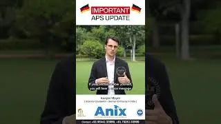STUDY IN GERMANY | IMPORTANT APS UPDATE #shorts