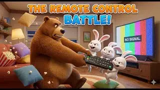 Bruno vs The Bunnies: The Remote Control Battle! | Funny Cartoon for Kids 🎮😤