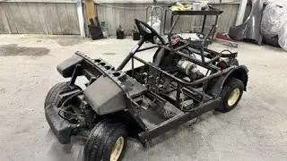 Ремонт ржавчины на свалке Chevy Matching Golf Cart, часть 2