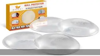 Ducki Door Stopper Wall Protector - Self Adhesive, Quiet, Reusable Shock Absorbent Gel - The Home o