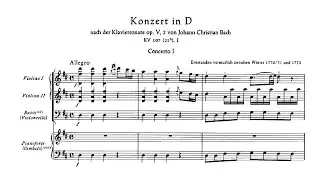 JC Bach / WA Mozart: Keyboard Concerto in D KV 107 - Hilde Langfort, 1962 - MHS 619