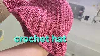 Crochet hat buket. Móc mũ buket #2025 #crochet #knitting #handmade #hat #yarn