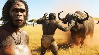 Life 2.7 Million Years Ago | The Giant buffalo Encounters Homo Habilis