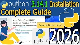 Как установить Python 3.14.1 на Windows 10/11 [Обновление 2026] Программирование на Python | Демо...
