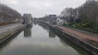 Reconstruction du Pont des Trous &agrave; Tournai. 248 photos prises entre le 5/01/2020 et le 18/03/2023.
