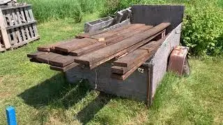 More trailer work, brush work and old trailer floor wood removal.