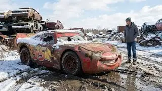 ASMR Car Restoration | Lightning McQueen (Back to Life) Full Rebuild From Forgotten Racer