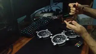 Teste e demonstra&ccedil;&atilde;o do Kit 3x Cooler FAN Rise Mode Energy 120mm, Led ARGB
