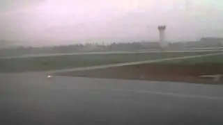 rainy day landing cochin airport