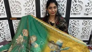 Exclusive one gram tissue silk saree in dual shade khardhana beads work 2550fs 9182169924 #trend 