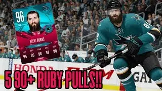 5 90+ RUBY PULLS! INSANE COMPETITIVE SEASONS REWARD | NHL 18 HUT Pack Opening  - ULTIMATE PACKS