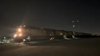 UP 7177 leads a grain train off of Germann Siding at Ellsworth Rd including a nice horn at downtown