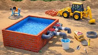 DIY Mini Animal Water Tank Using JCB Excavator and Mini Tractor | Science Project