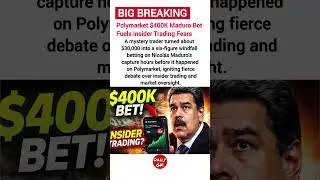 $400K Polymarket Bet on Maduro Sparks Insider Trading Debate | Daily GK | #Polymarket #Maduro #trump
