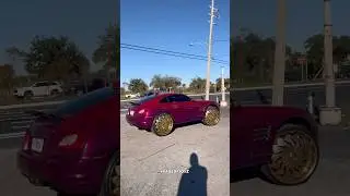 Chrysler crossfire with 26&rdquo; Dub Floaters #dubwheels #bigrims #carshow #pageoftoyz