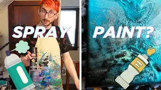 What Will Happen Using Spray Paint on an Acrylic Pour? Experiment with me!