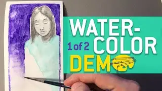 PORTRAIT PAINTING Full-Length Demo with WATERCOLORS for BEGINNERS | Smile Create Repeat