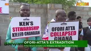 Ofori-Atta's Extradition: Arise Ghana pickets U.S. Embassy as Ken faces court today