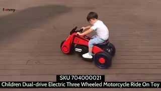 Dual-drive Electric Three Wheeled Motorcycle Ride On Toy