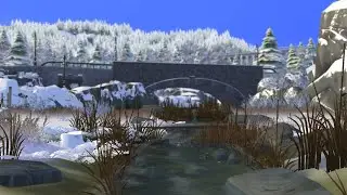 A Quiet Winter Stream | 1 Hour Relaxing Nature Sounds | No Music