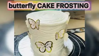 BUTTERFLY CAKE FROSTING❤️&zwj;🔥 |SIMPLE ELEGANT DESIGN 👌