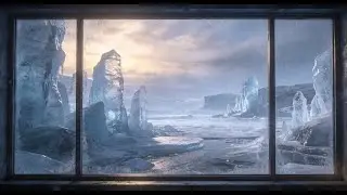 ❄️ Fake Window to a Winter Blizzard &mdash; Snowstorm Ambience Video White Noise (NO ADS)